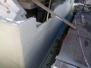 Poliüretan sprey köpük temel perde beton izolasyon yalıtım